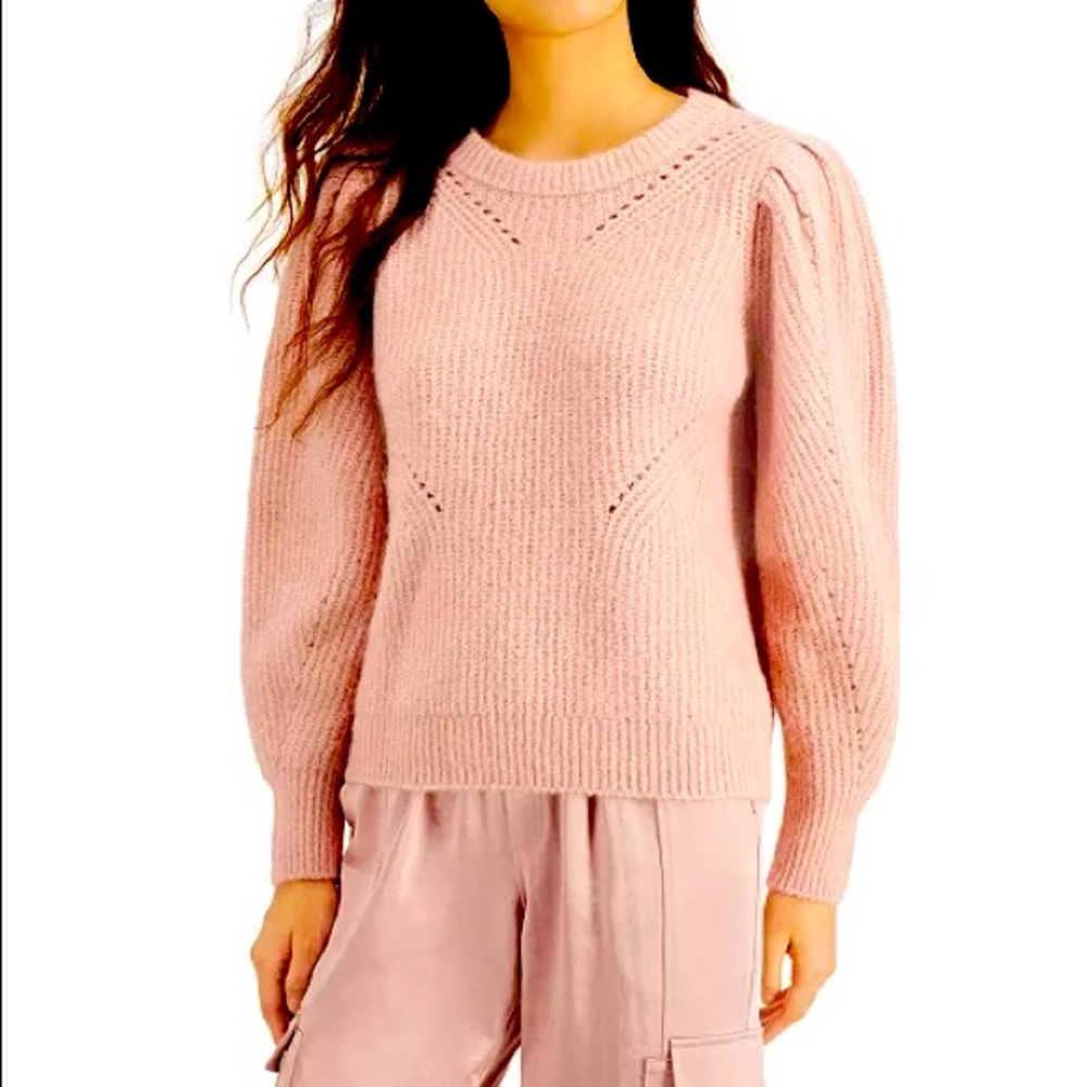 Inc Volume-Sleeve Pullover Sweater Size S